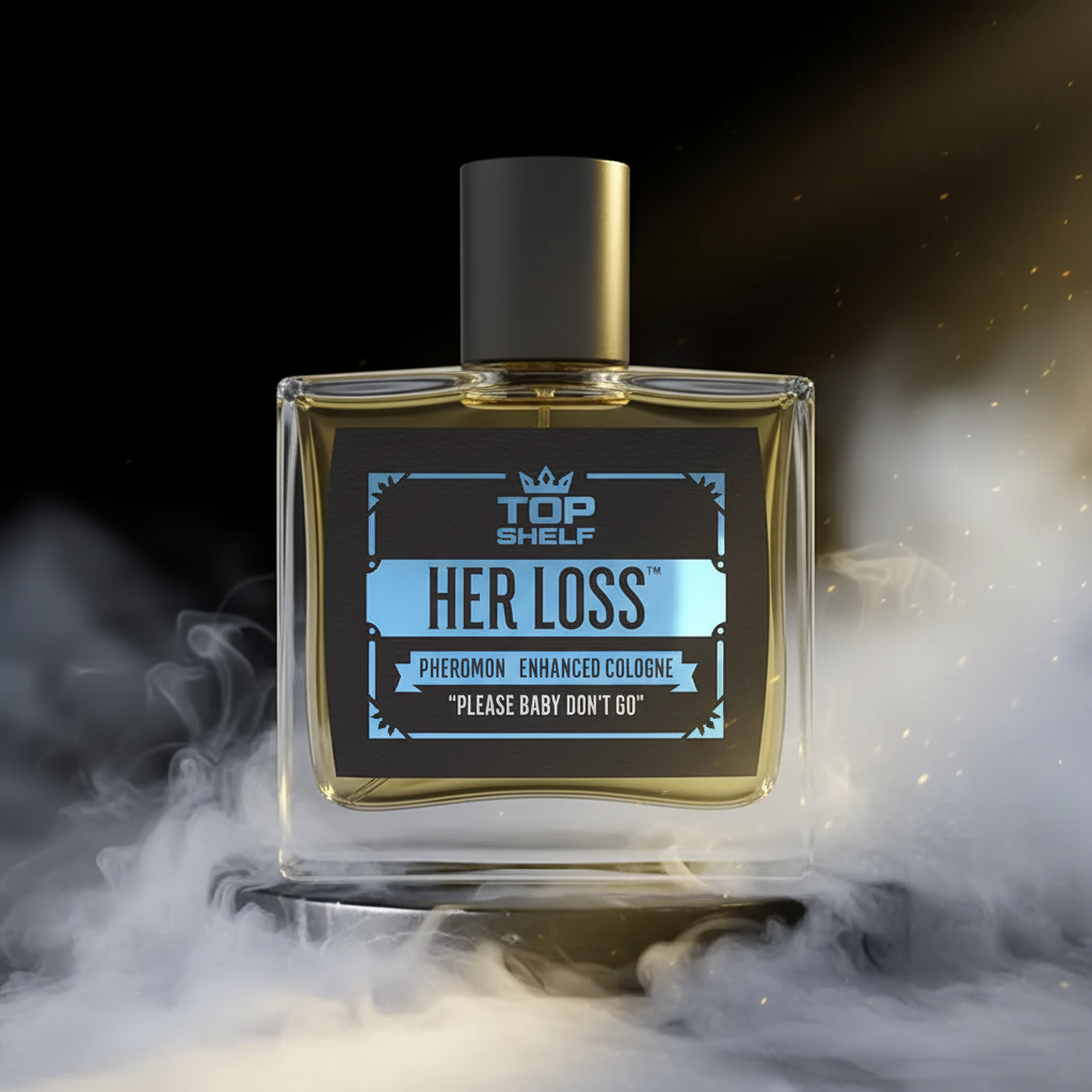 Top Shelf Her Loss Eau de Cologne 100ml For Men Spicy Woody Amber Scent Long Lasting Daily Dating Perfume Natural Spray