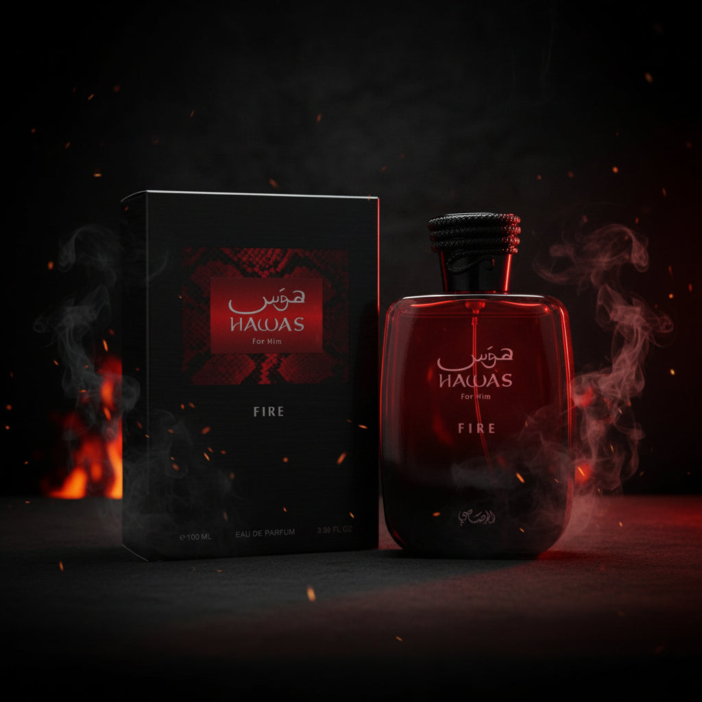 Hawas Fire by Rasasi Eau De Parfum Spray 3.3 oz (Men)
