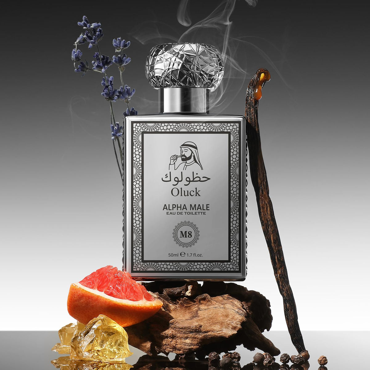 Oluck Gulf Night Perfume M7 Cologne for Women & Men, Lemon Pineapple Nutmeg Cedarwood Vanilla Notes, Middle Eastern Fragrance