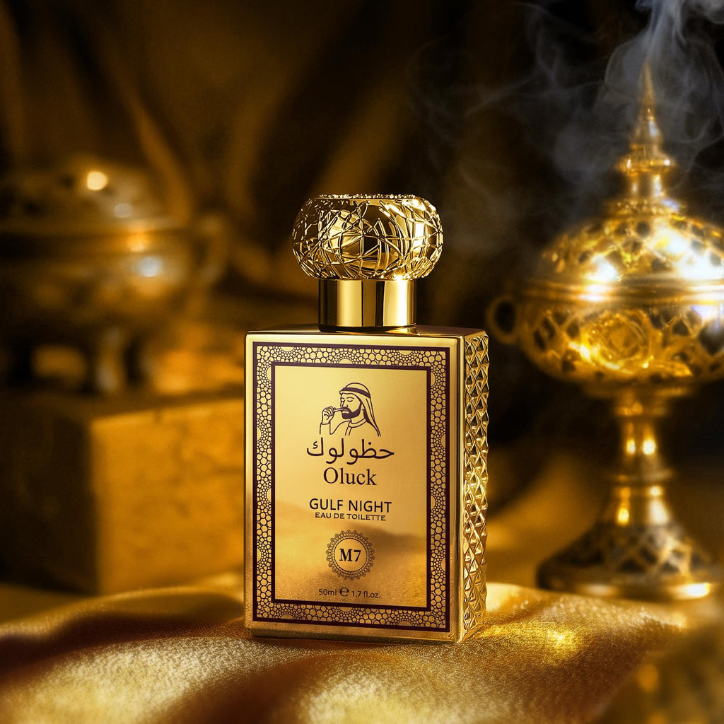 Oluck Gulf Night Perfume M7 Cologne for Women & Men, Lemon Pineapple Nutmeg Cedarwood Vanilla Notes, Middle Eastern Fragrance