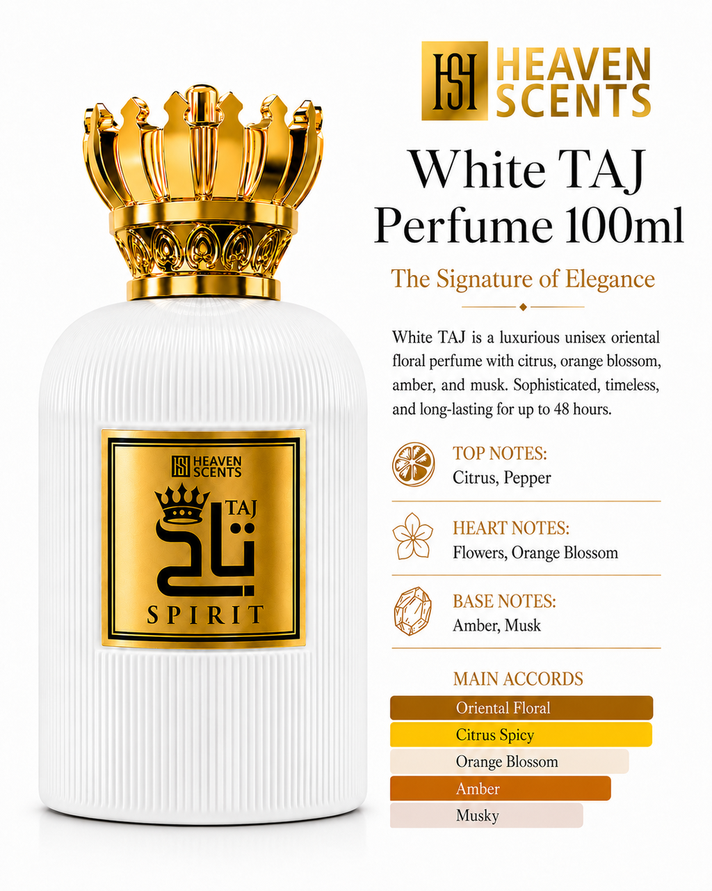 White TAJ Perfume 100ml