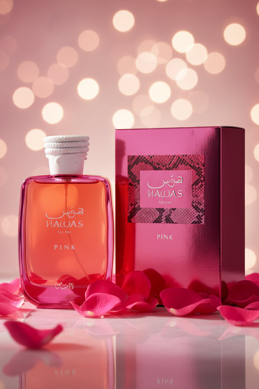 Rasasi Hawas Pink Eau de Parfum Spray for Women 3.4 oz