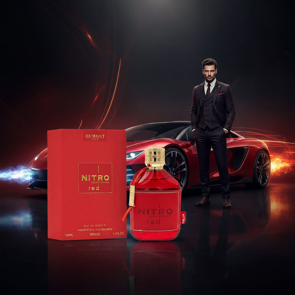 Dumont NITRO RED Eau de Parfum for Men - Fruity, Woody & Floral Fragrance, Luxury Long Lasting Cologne & Body Spray, Ideal gift