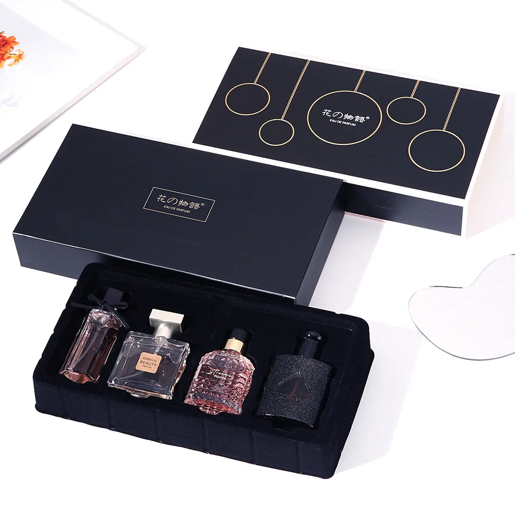 Aroma beauty Women's Perfume 105ml Four-Piece Set with Fresh Long-Lasting Eau De Parfum Gift Box Plant Floral Scent