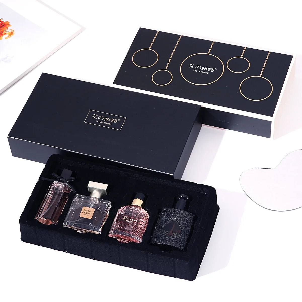 Aroma beauty Women's Perfume 105ml Four-Piece Set with Fresh Long-Lasting Eau De Parfum Gift Box Plant Floral Scent