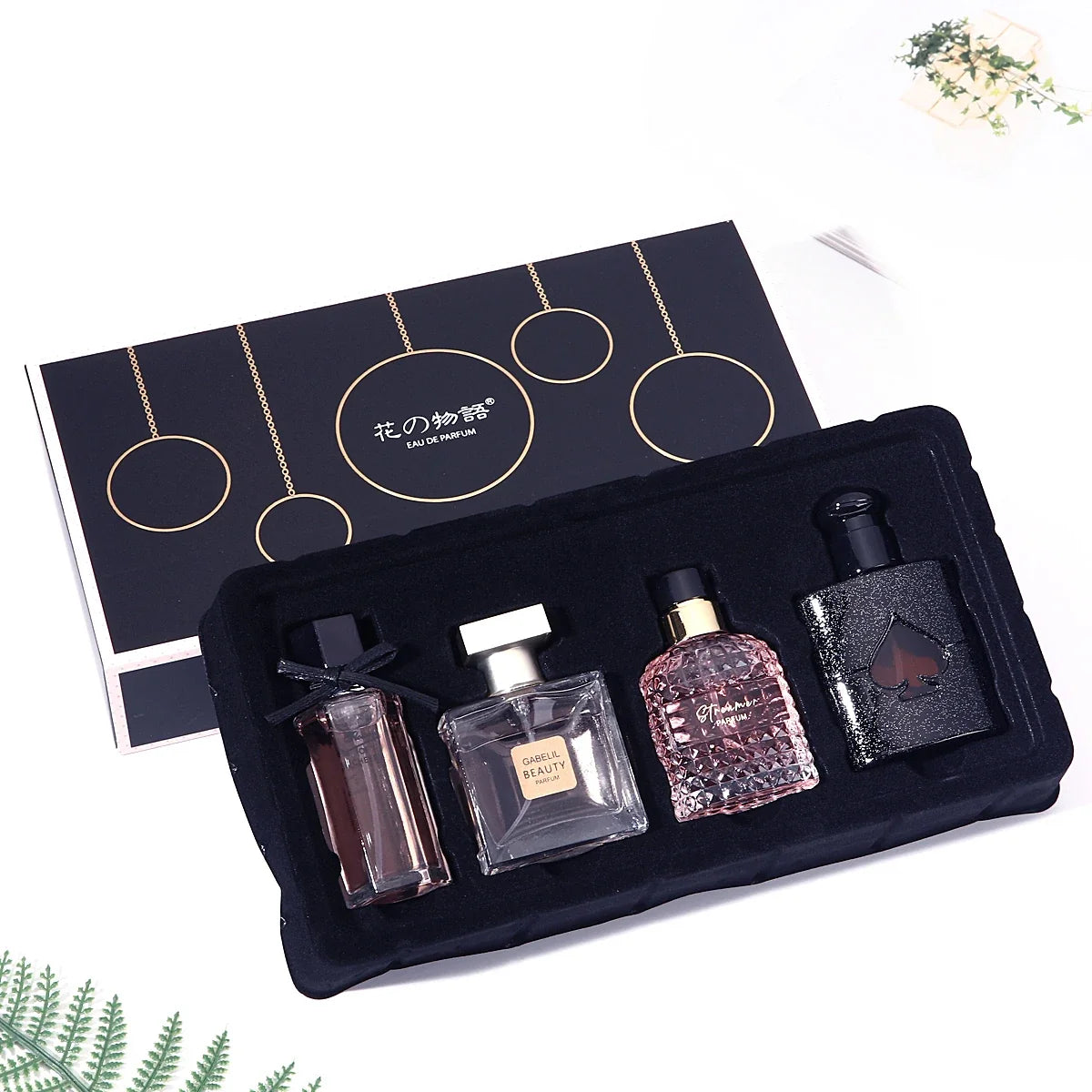 Aroma beauty Women's Perfume 105ml Four-Piece Set with Fresh Long-Lasting Eau De Parfum Gift Box Plant Floral Scent