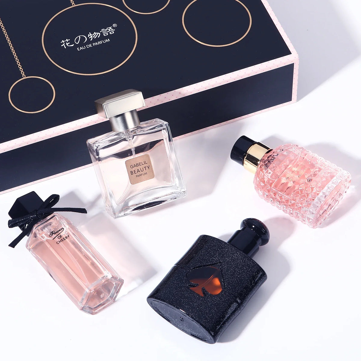 Aroma beauty Women's Perfume 105ml Four-Piece Set with Fresh Long-Lasting Eau De Parfum Gift Box Plant Floral Scent