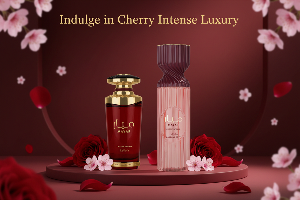 Lattafa Mayar Cherry Intense EDP 100ml + Mayar Cherry Intense Perfume Body Mist 205ml